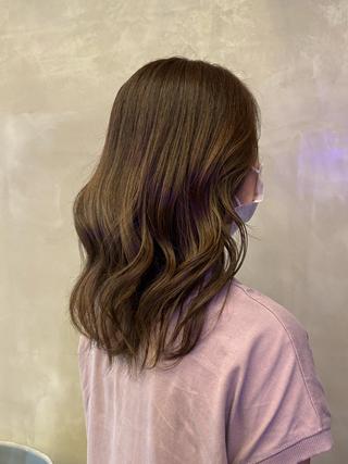 セミロング 田中 綾乃のヘアスタイル