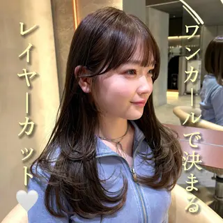 ロング 顔周りレイヤーカット /髪質改善/ゆう🤍のヘアスタイル