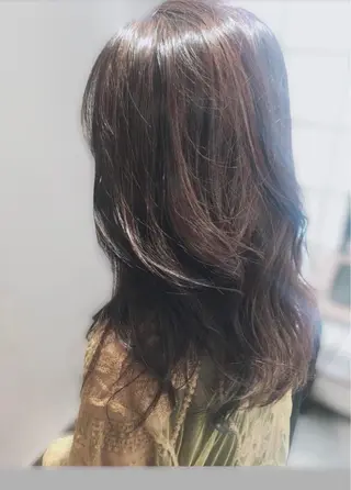 セミロング カラー 透明感カラー ボブ/ 直感カラー診断のヘアスタイル