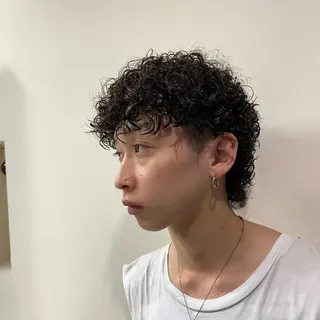 ショート パーマ メンズ 🌴パーマオタク🌴 長谷川　諒佑🌈のヘアスタイル