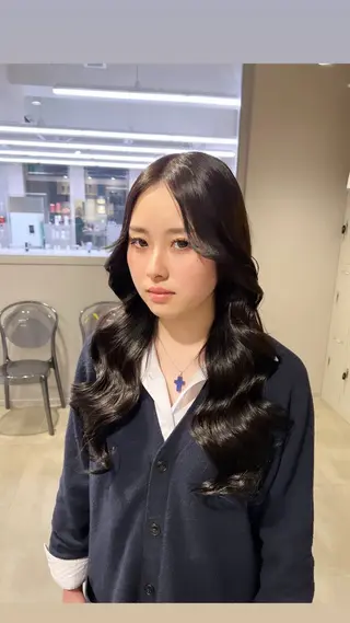 ロング カラー パーマ ヘアアレンジ メンズ 上品＆韓国風 🥀海心🥀のヘアスタイル