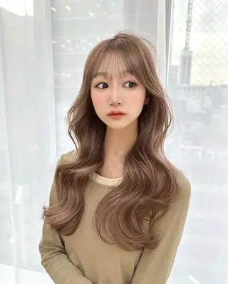 ロング カラー 🇰🇷韓国風くびれ ヘア🇰🇷中村優大のヘアスタイル