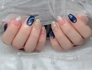 ネイル 🎀PG🩵 ネイルサロンのネイルデザイン