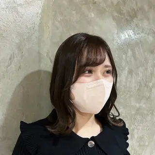 ミディアム カラー 長野 美沙のヘアスタイル