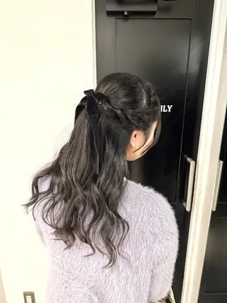 セミロング ヘアアレンジ 縮毛矯正/髪質改善/ ブリーチ毛/木元渓太のヘアスタイル