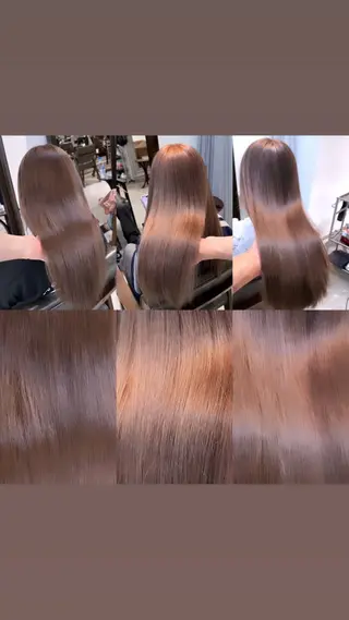 セミロング カラー パーマ ヘアアレンジ ブリーチカラー🤍 颯馬🐈‍⬛のヘアスタイル