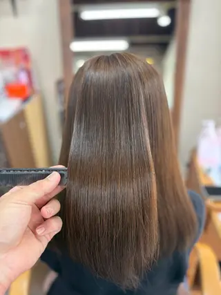 セミロング カラー 生駒のパーマ達人 FEELけんけんのヘアスタイル