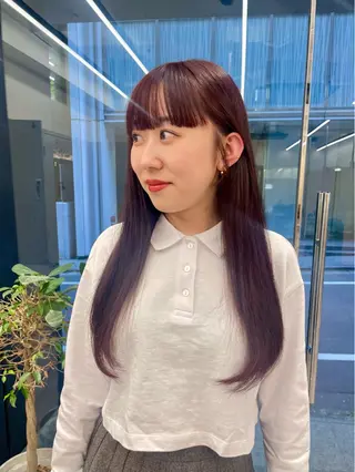 ロング カラー ブリーチ&髪質改善 TAIGAのヘアスタイル