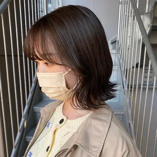 ミディアム カラー センターパート特化 井上健太のヘアスタイル