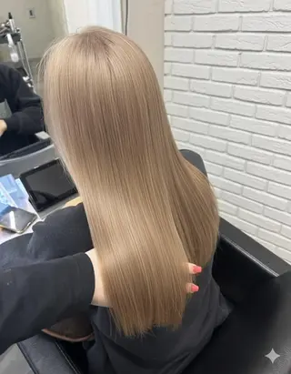 ロング カラー ダブルカラー/ 縮毛矯正🌼畔上のヘアスタイル