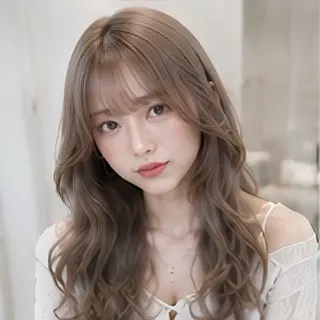 ロング カラー 縮毛矯正/レイヤー/ 前髪カット/おばかんのヘアスタイル