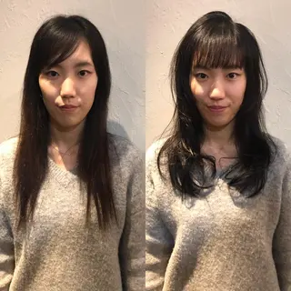 ロング 髪質改善縮毛矯正 専門店のヘアスタイル