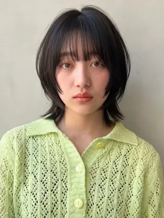 ミディアム 矢場町/栄/上前津/ 佐藤祐希のヘアスタイル