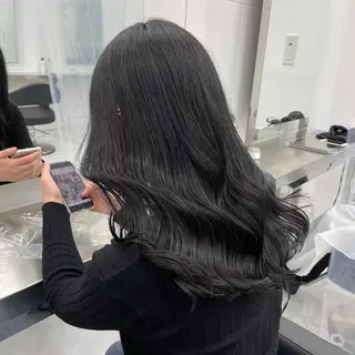 ロング カラー ヘアアレンジ 縮毛矯正/髪質改善/ ブリーチ毛/木元渓太のヘアスタイル