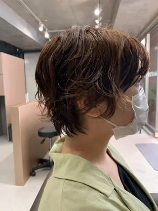 ショート パーマ ボブパーマコテ巻き風 パーマNo1深江秀平のヘアスタイル