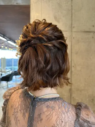 ショート ヘアアレンジ はやしほのか｜ マンツーマン美容師のヘアスタイル