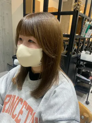 ミディアム カラー パーマ 似合う髪型見つけます AYAKAのヘアスタイル