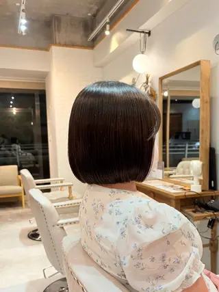 ミディアム ゆとり 茨木/ショートボブのヘアスタイル