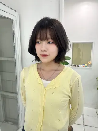 ミディアム カラー 韓国ヘア🇰🇷 ♡fuminaのヘアスタイル
