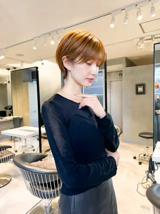 ショート カラー 360°キレイな ショートカットのヘアスタイル
