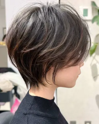 ショート カラー ⭐️銀座/ショート/ 艶カラー/りょうがのヘアスタイル