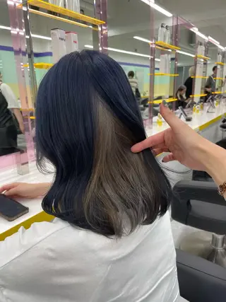 セミロング カラー 🦋色落ち綺麗カラー メンズYUZU🦋‪のヘアスタイル