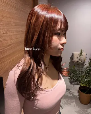 ロング 透明感ケアカラー/ レイヤー/ryokaのヘアスタイル