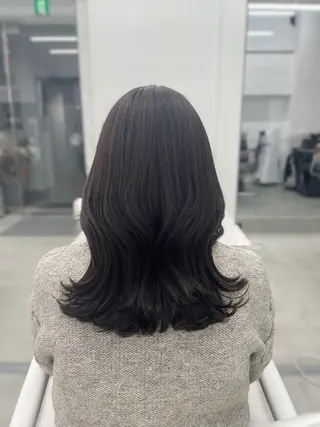 ミディアム カラー 髪質改善×ブリーチ なしカラー/桃愛のヘアスタイル