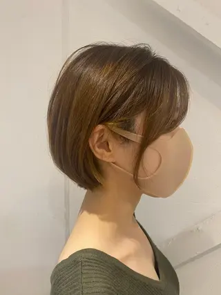ショート カラー 似合わせレイヤー 阿波座/ふじむらのヘアスタイル