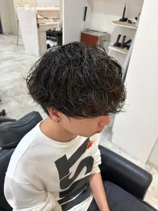 ショート パーマ メンズ メンズ美容師/ フェザー/池戸晴也のヘアスタイル