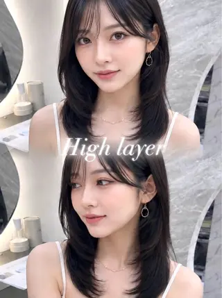 セミロング カラー ヘアアレンジ 🖤kana韓国ヘア 艶髪カラー特化🖤のヘアスタイル