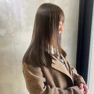 ロング カラー オリーブ/グレージュ Hibiki🌿💡のヘアスタイル