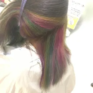 セミロング カラー 広がり、まとまらない お悩み改善/ 中田のヘアスタイル