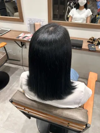 ミディアム カラー 名駅🎀*॰ॱ透明感 カラー かほのヘアスタイル