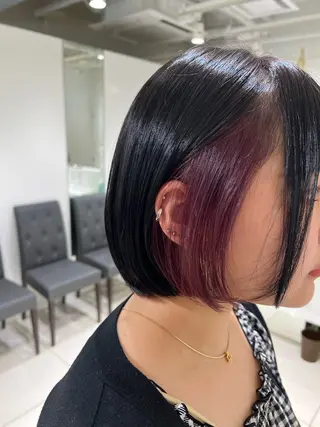 ミディアム カラー 【暖色カラー特化】 中山由梨のヘアスタイル