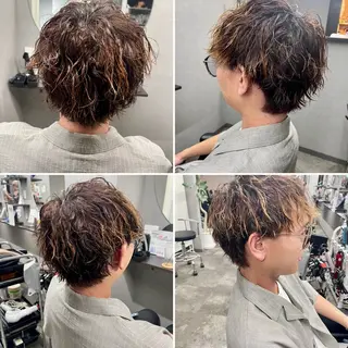 パーマ メンズ 🌹ミラクル美容師 🌹ブリーチくっぽのヘアスタイル