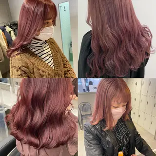 ミディアム カラー 抜け感レイヤー︴ ニュアンスカラーのヘアスタイル