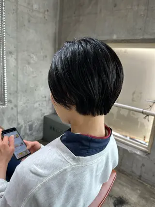 ショート 🔥コテ巻き風 ボブパーマ🔥のヘアスタイル