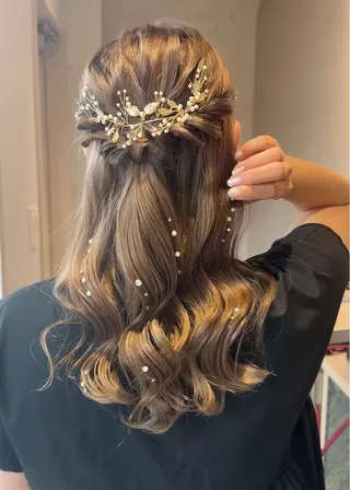 セミロング ヘアアレンジ ヘアセット大募集 ˗ˋˏairiˎˊ˗のヘアスタイル
