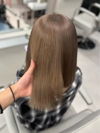 ミディアム カラー PELE 栄 /ハイトーン/みあのヘアスタイル