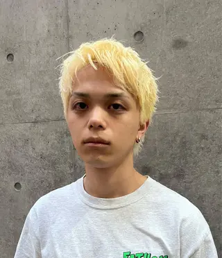 ショート カラー メンズ メンズ専門ブリー チカラー⚡️リュウジのヘアスタイル