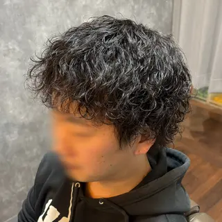 ショート パーマ メンズ 松尾 叶恋のヘアスタイル
