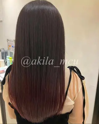 ロング カラー ヘアアレンジ エグチ アキラのヘアスタイル