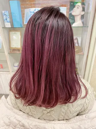 セミロング カラー 菅村 勇亮のヘアスタイル