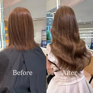 ロング カラー シールエクステ特化 ハイトーン、NANAのヘアスタイル