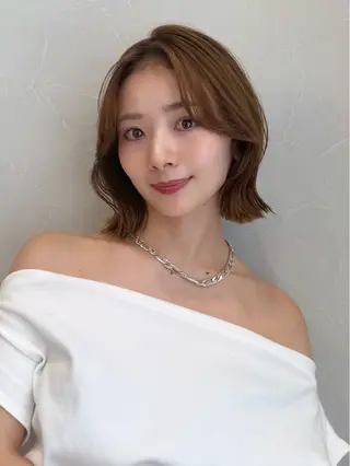 ミディアム 🇰🇷韓国ボブ/ 縮毛矯正🇰🇷愛誠のヘアスタイル