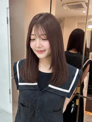 ミディアム カラー ヘアアレンジ メンズ 透明感×艶髪 🫒maki🎀のヘアスタイル