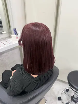 ミディアム カラー ヘアアレンジ 暖色/Wカラー/レッ ド/Anri🥀のヘアスタイル