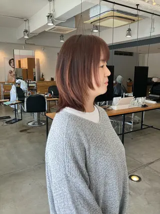 ミディアム 福島 優夢のヘアスタイル