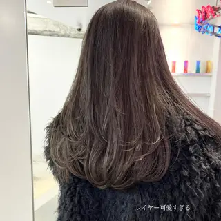 ミディアム カラー ヘアアレンジ 天神レイヤーカット No.1💖マユカのヘアスタイル
